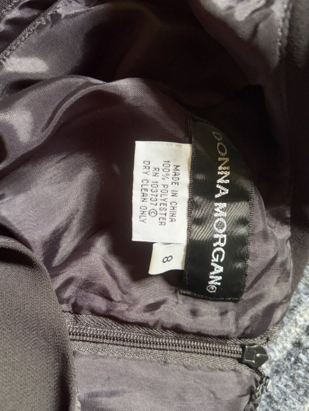 Donna Morgan Sleeveless Sheath Dress Size 8 NWT Black - Picture 5 of 7